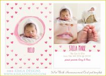 Baby Announcement Cards Free Template Of Shop Template for Baby Birth Announcement Card Bieronim