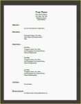 Easy Resume Template Free Of Easy Resume Templates with Fill In the Blanks