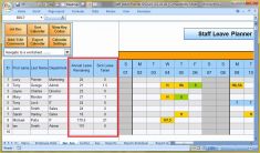 Free Annual Leave Planner Excel Template Of Anual Leave Planner Template Manage Staff Leave with This