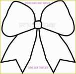 Free Cheer Bow Template Printable Of Cheer Bow Outline Template Sketch Coloring Page