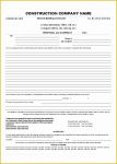 Free Home Remodeling Contract Template Of Printable Sample Construction Contract Template form