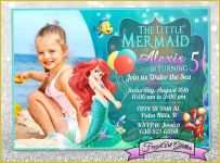 Free Little Mermaid Invitation Templates Of 18 Personalized Birthday Invitations Psd Vector Eps