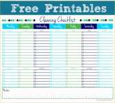 Free Printable Cleaning Schedule Template Of Free Printable Personal House Cleaning Checklist Template