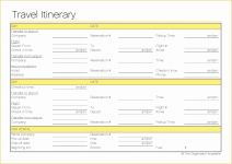 Free Travel Itinerary Template Of Free Printable Travel Itinerary the organised Housewife