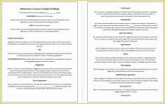 Maintenance Contract Template Free Of 5 Free Maintenance Contracts Samples and Templates