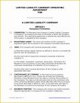 Simple Llc Operating Agreement Template Free Of Free Llc Operating Agreement for A Limited Liability Pany