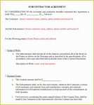 Subcontractor Agreement Template Free Of 8 Subcontractor Agreement Samples