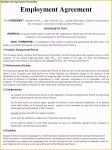 Employment Contract Template Free Of Printable Sample Employment Contract Sample form