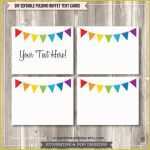 Free Printable Tent Cards Templates Of Free Editable Tent Cards and Buffet Labels Rainbow