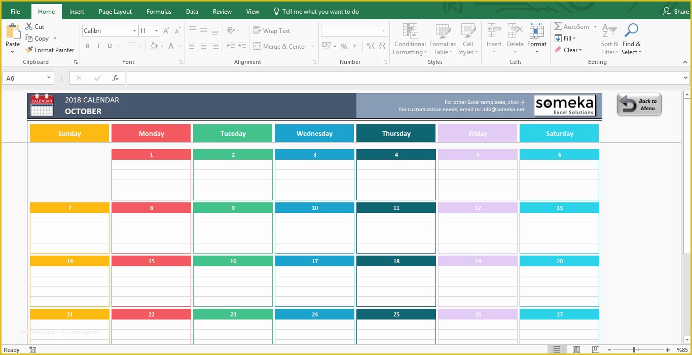 2018 Free Calendar Template Of Excel Calendar Template Free Printable Monthly Calendar