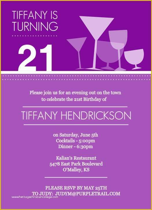 21st Birthday Card Templates Free Of 21st Birthday Invites Template