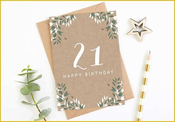 21st Birthday Card Templates Free Of 72 Birthday Card Templates Psd Ai Eps