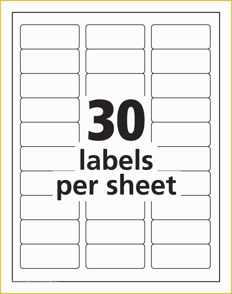 24 Labels Per Sheet Template Free Of 30 Labels Per Sheet Template Free Templates Resume