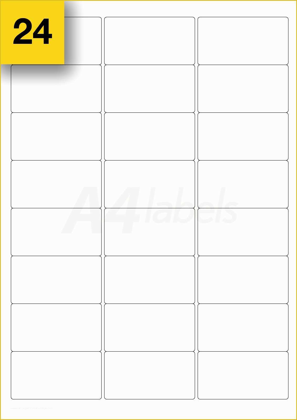 24 Labels Per Sheet Template Free Of Removable Peelable A4 Laser Inkjet 