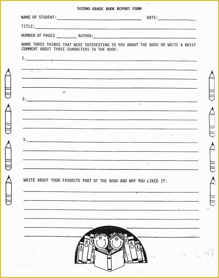 2nd Grade Book Report Template Free Of 2nd Grade Book Report Worksheets Elementary School