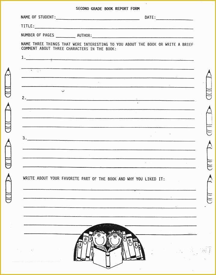 2nd Grade Book Report Template Free Of 2nd Grade Book Report Worksheets