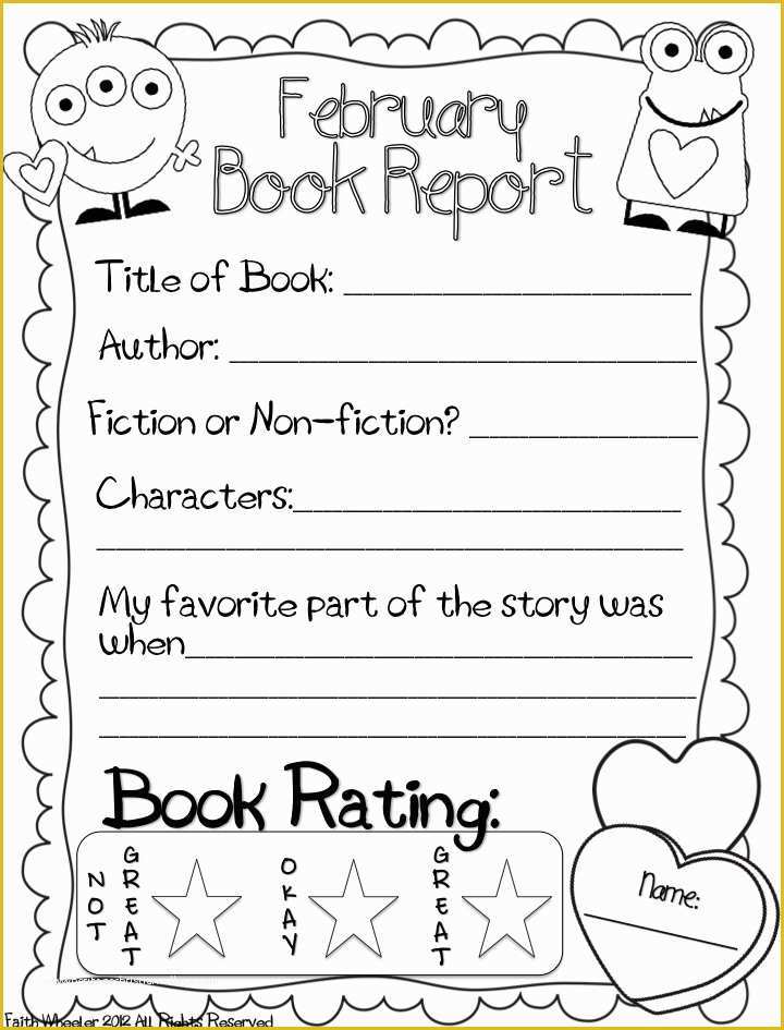 35 2nd Grade Book Report Template Free