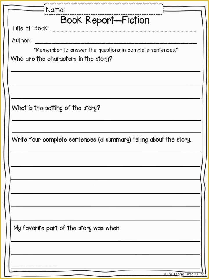 2nd Grade Book Report Template Free Of Best 25 Book Reports Ideas On Pinterest