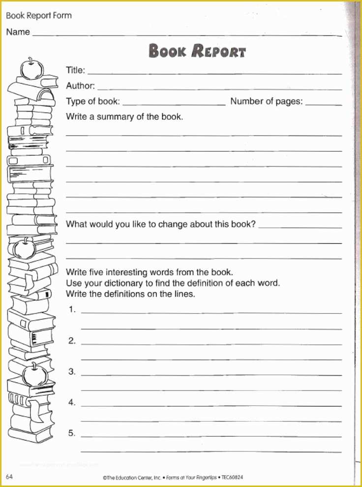 2nd Grade Book Report Template Free Of Best 25 Book Review Template Ideas On Pinterest