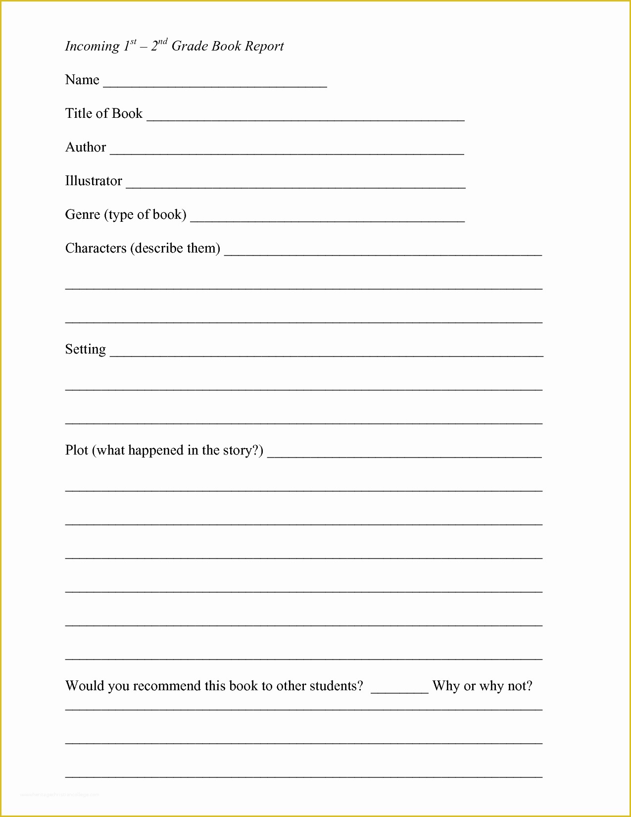 2nd Grade Book Report Template Free Of Book Summary Template Mughals