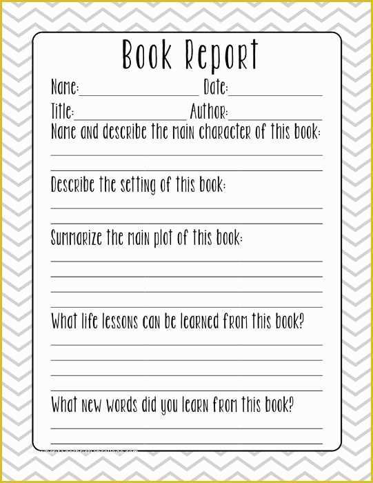 2nd Grade Book Report Template Free Of Fiction Book Report for 3rd & 4th Grade Product From Mr