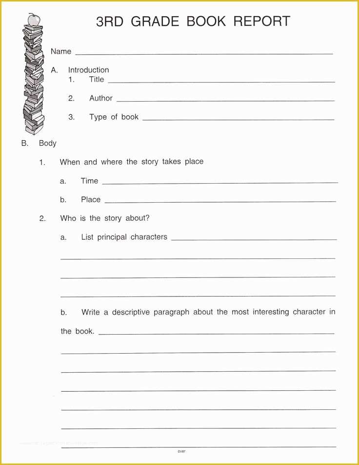 2nd Grade Book Report Template Free Of Free 2nd Grade Book Report Template Yahoo Image Search