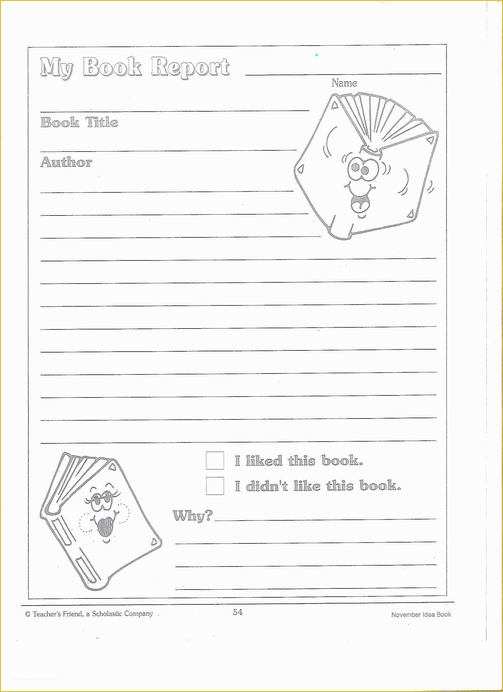 2nd Grade Book Report Template Free Of Miss Murphy S 1st and 2nd Grade Webpage Home