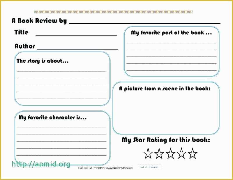 Book Report Template 2Nd Grade