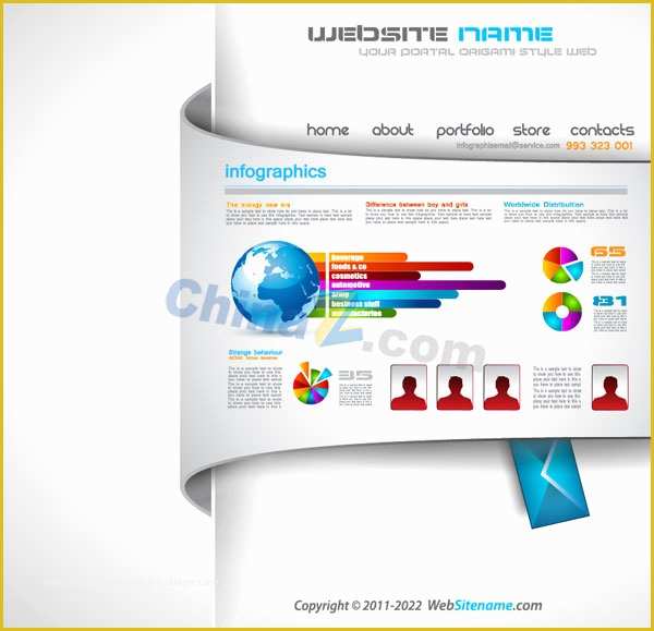 3d Web Design Templates Free Download Of Creative Website Template Vector Graphic – Over Millions