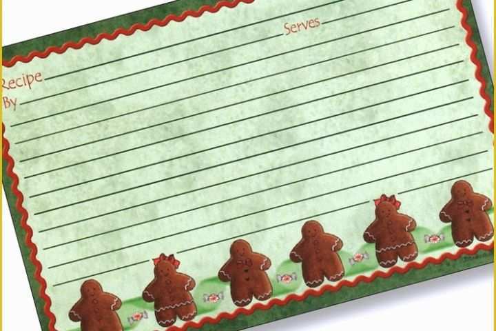 4x6 Christmas Photo Card Template Free Of 78 Images About Gingerbread Recipe Cards On Pinterest
