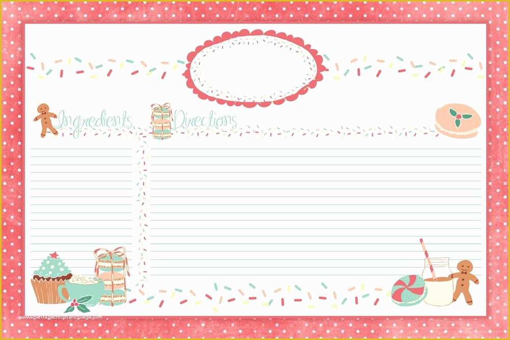 4x6 Christmas Photo Card Template Free Of Adorable Christmas Recipe Cards E On Over to