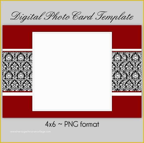 4x6 Christmas Photo Card Template Free Of Items Similar to Card Template Holiday Christmas