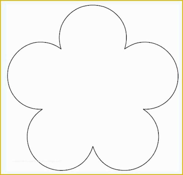5 Petal Flower Template Free Printable Of 5 Petal Flower Pattern Template Clipground