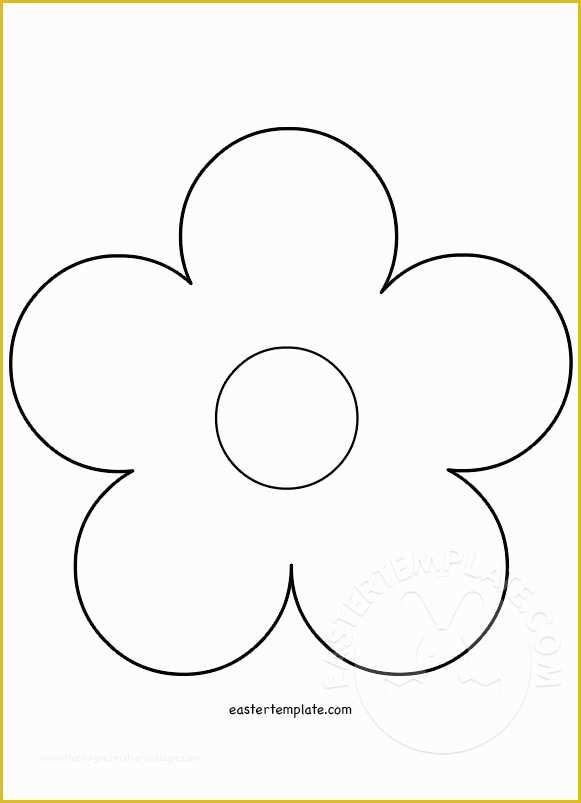 5 Petal Flower Template Free Printable Of 5 Petal Flower Template