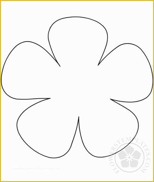 5 Petal Flower Template Free Printable Of Aprile 2017 – Flowers Templates