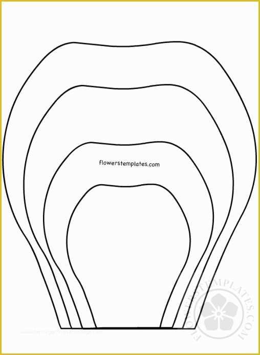 5 Petal Flower Template Free Printable Of Flower Petal