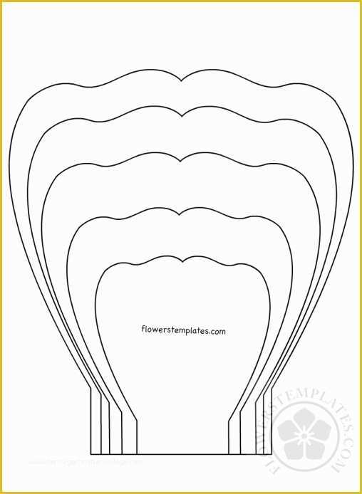 5 Petal Flower Template Free Printable Of Flower Petal