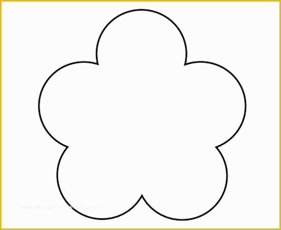 5 Petal Flower Template Free Printable Of Flower Template 5 Petals Clipart Best