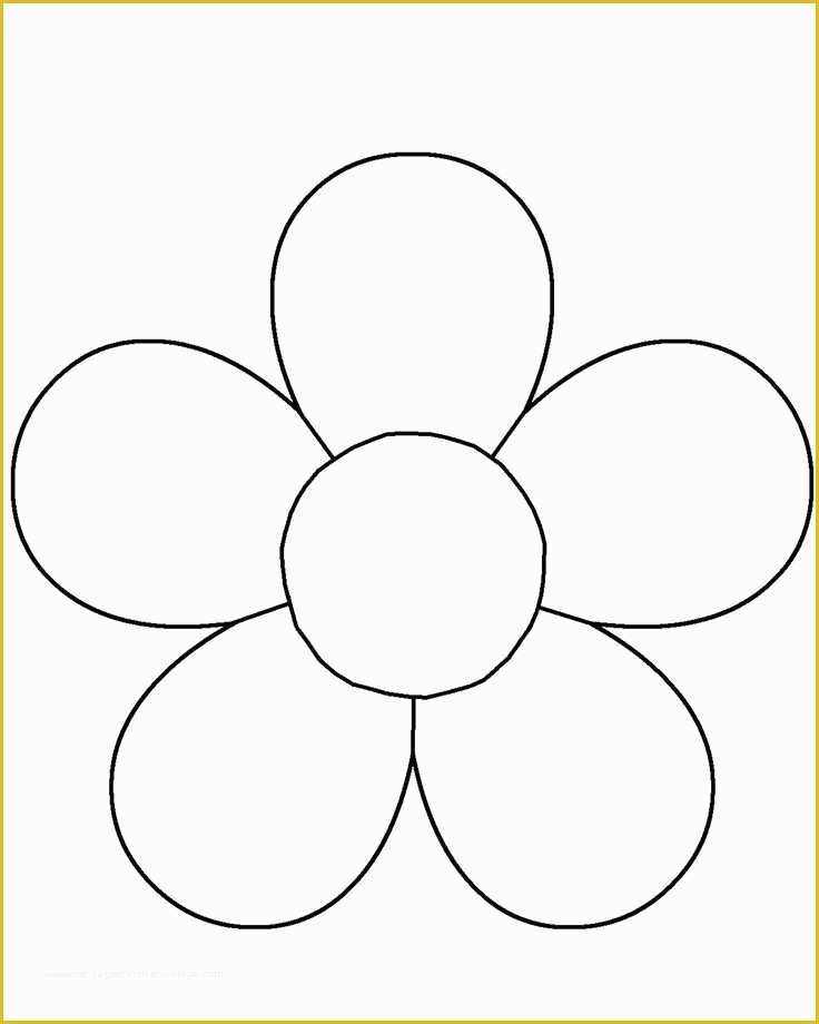 5 Petal Flower Template Free Printable Of Flower Template for Children’s Activities