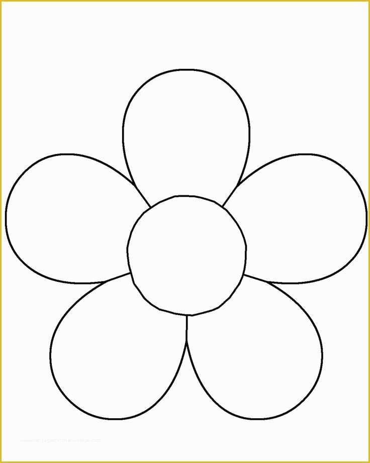 57 5 Petal Flower Template Free Printable Heritagechristiancollege