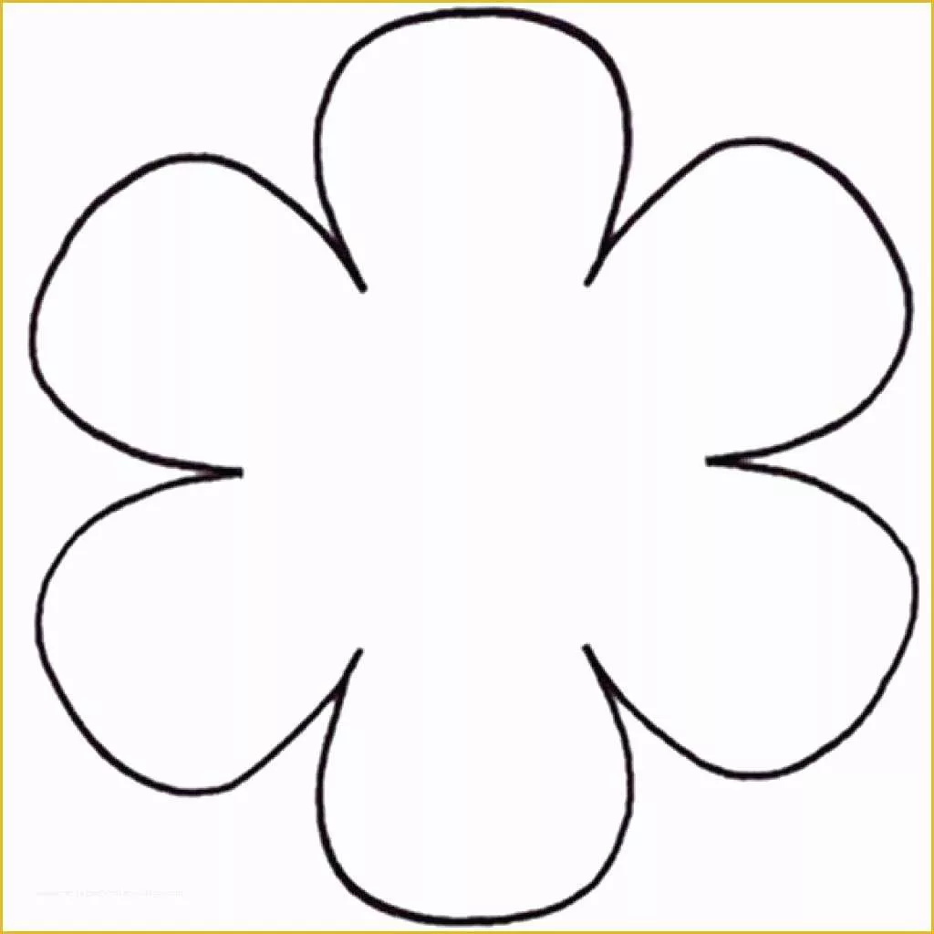 5 Petal Flower Template Free Printable Of Paper Flower Petal Templates Image Collections