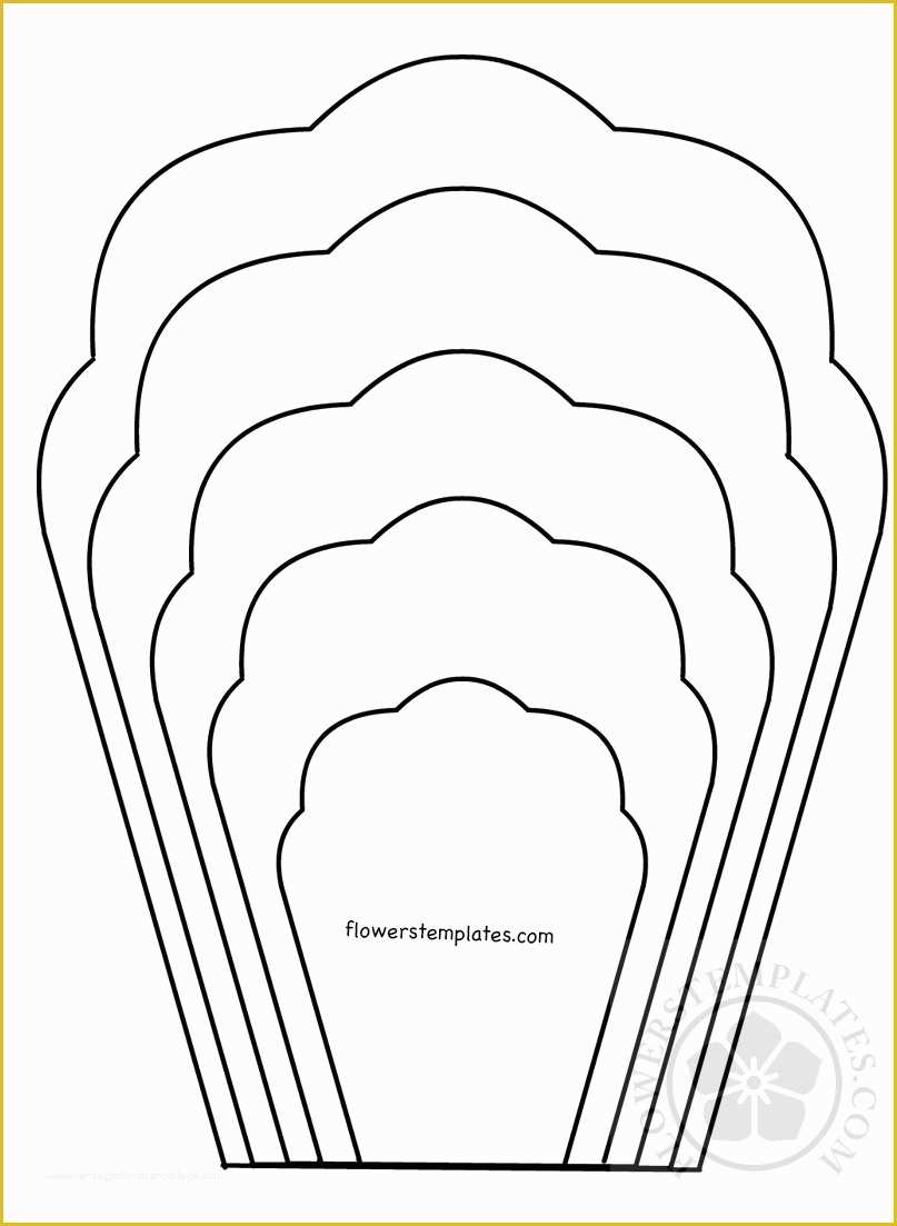 5 Petal Flower Template Free Printable Of Paper Rose Petal Flower Template