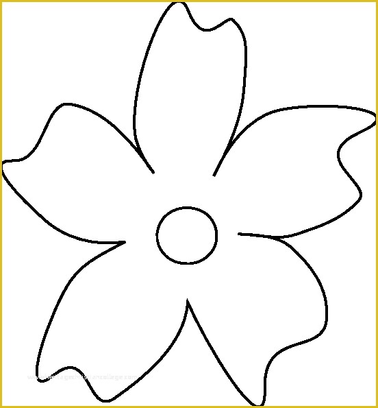 5 Petal Flower Template Free Printable Of Printable Flower Petal Template Clipart Best