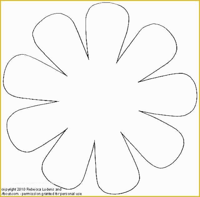5 Petal Flower Template Free Printable Of Printable Flower Petal Template Pattern for Shapes 5