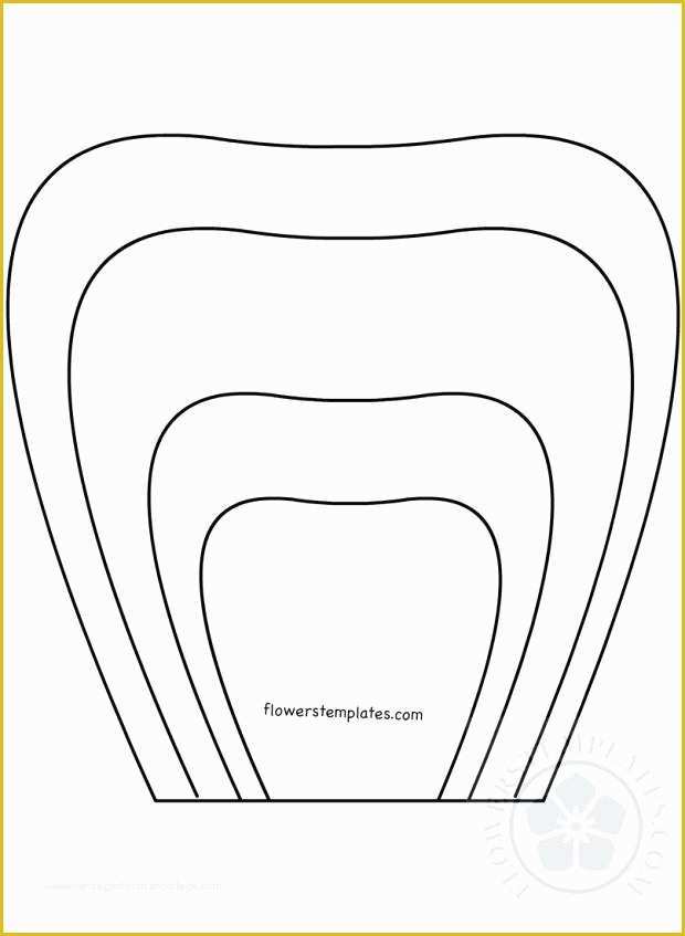 5 Petal Flower Template Free Printable Of Six Petals Flower Template with Easy Paper A