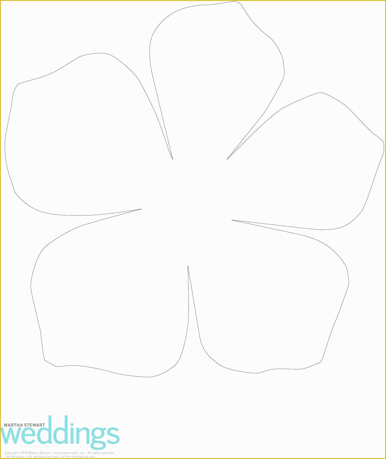 5 Petal Flower Template Free Printable Of Template Flower Template Printable