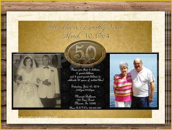 50th Anniversary Templates Free Of 13 Sample Amazing Anniversary Invitation Templates