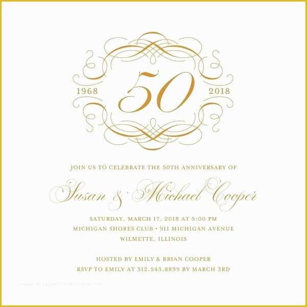 50th Anniversary Templates Free Of 22 Wedding Anniversary Invitation Card Templates Word