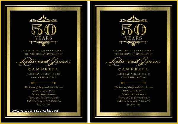 50th Anniversary Templates Free Of 22 Wedding Invitations