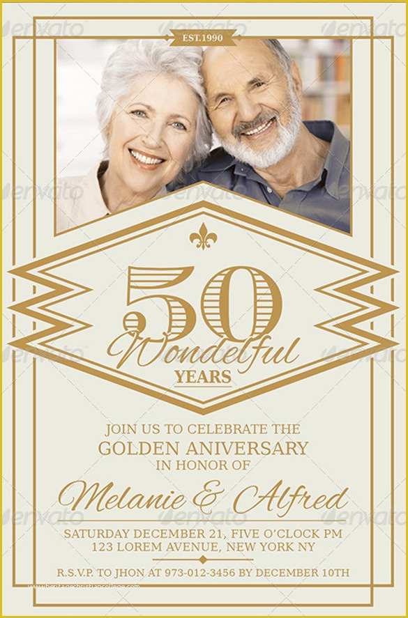50th Anniversary Templates Free Of 50th Wedding Anniversary Invitation Template